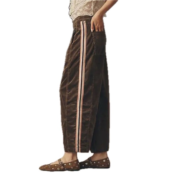 PILCRO The Izzie Relaxed Barrel Pants Small Moss Green Corduroy Edition EUC - Picture 1 of 8